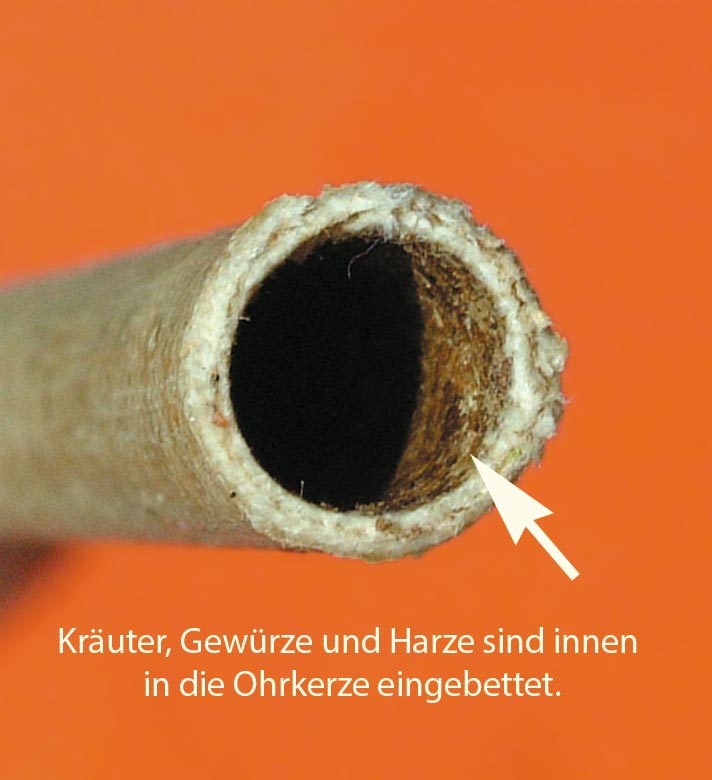 Schwarzwald-Ohrkerzen eingebettete Kr&auml;uterl